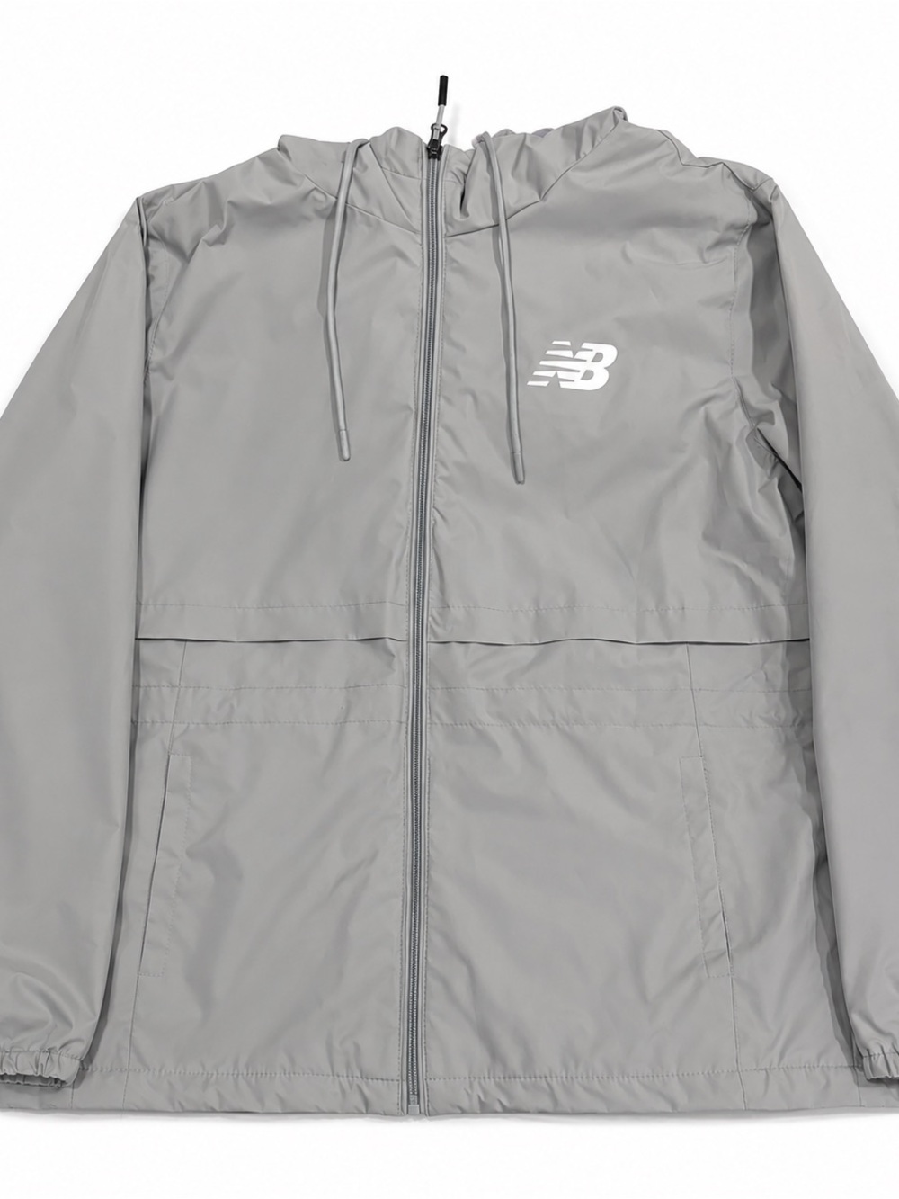 New Balance Light Gray Hooded Windbreaker